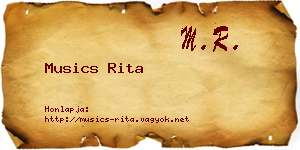 Musics Rita névjegykártya